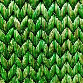 Herringbone Poison Green Abaca